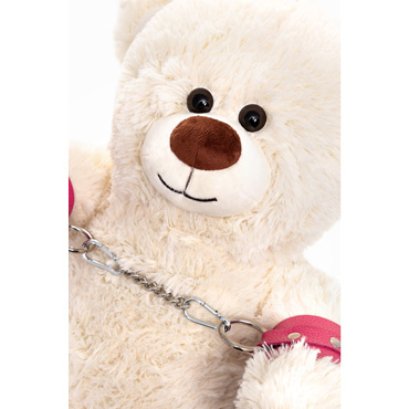 Pecado Бандажный набор "Медведь белый" (оковы, наручники), розовый, Из натуральной кожи и другие товары Pecado с фото