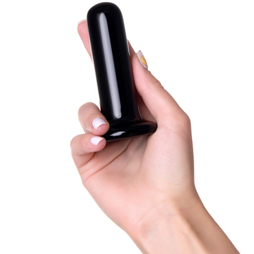 Новинка раздела Секс игрушки - Sexus Glass Стеклянный мини-вибратор 10 см, черный