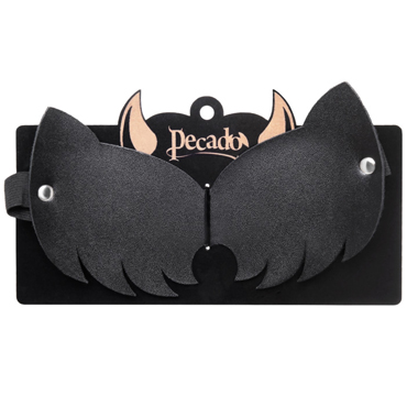 Pecado BDSM Маска с ушками кошки закрытая, чёрная, Из натуральной кожи и другие товары Pecado с фото