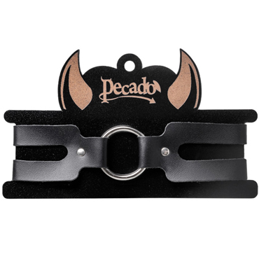 Pecado BDSM Чокер-ошейник из двух ремешков, чёрный, Из натуральной кожи и другие товары Pecado с фото
