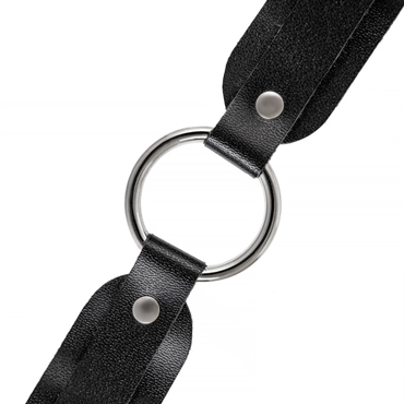 Pecado BDSM Чокер-ошейник со скруглёнными углами, чёрный - Из натуральной кожи - купить в секс шопе