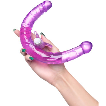 Новинка раздела Секс игрушки - Toyfa Double Dildo with Vibro Bullet, фиолетовый