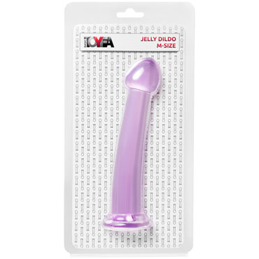 Toyfa Basic Jelly Dildo M, фиолетовый - Нереалистичный фаллоимитатор - купить в секс шопе