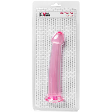 Toyfa Basic Jelly Dildo L, розовый - Нереалистичный фаллоимитатор - купить в секс шопе