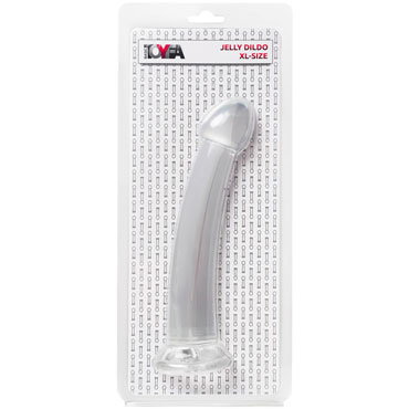 Toyfa Basic Jelly Dildo XL, прозрачный - Нереалистичный фаллоимитатор - купить в секс шопе