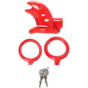 Toyfa Black&Red Chastity Cage, красный - фото, отзывы
