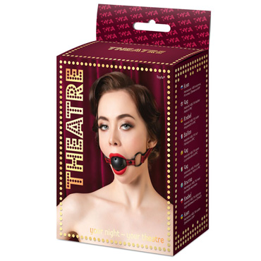 Toyfa Theatre Кляп, красно-черный - С отверстиями и регулировкой - купить в секс шопе