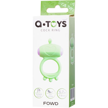 Toyfa A-Toys Fowd, зеленое - Виброкольцо на пенис - купить в секс шопе