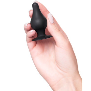 Erotist Spade XS, чёрная - Анальная втулка с наполнителем для экспериментов с температурой - купить в секс шопе