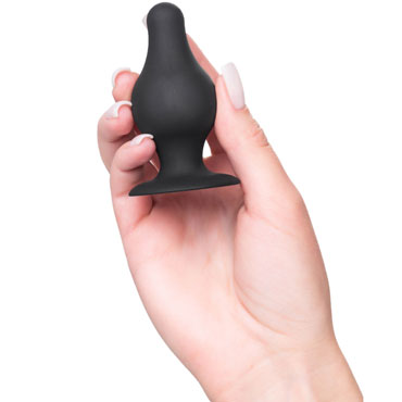 Erotist Spade S, чёрная - Анальная втулка с наполнителем для экспериментов с температурой - купить в секс шопе