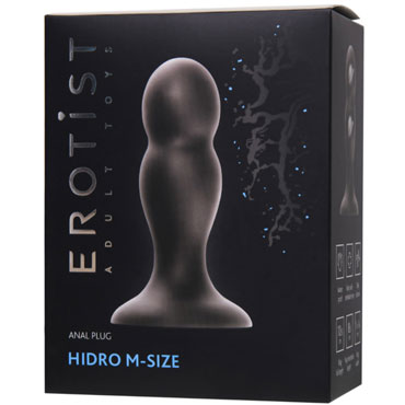 Erotist Hidro M, чёрная - Анальная втулка с подвижными шариками внутри - купить в секс шопе