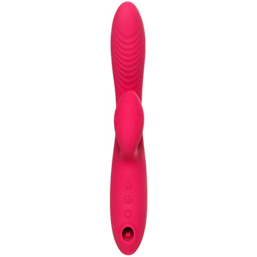 JOS Enila, розовый - Вибратор-кролик с вакуум-волновой стимуляцией и нагревом - купить в секс шопе