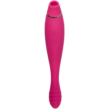 JOS Danvi, розовый - Вибратор с вакуум-волновой стимуляцией - купить в секс шопе