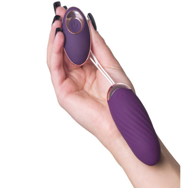 JOS Bumpy, фиолетовое - Виброяйцо с с имитацией фрикций и ДУ - купить в секс шопе