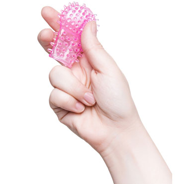 Eromantica Насадка на палец Gentle, розовая, С мягкими шипиками и другие товары Eromantica с фото