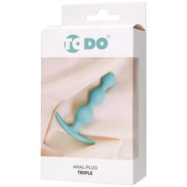 Toyfa ToDo Triple, мятная - Эргономичная анальная елочка - купить в секс шопе