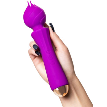 Toyfa Flovetta Hyacinth, фиолетовый - Вибромассажер с лепестками на головке - купить в секс шопе