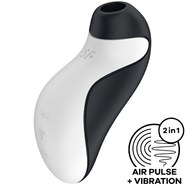 Satisfyer Orca, черно-белый, Вакуум-волновой стимулятор клитора с вибрацией