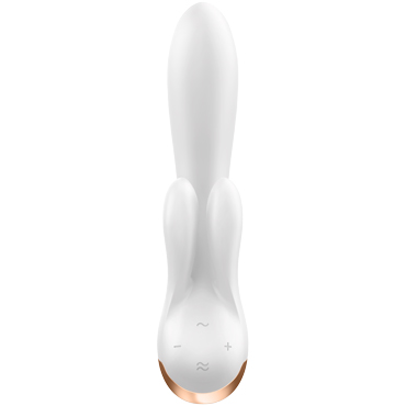 Satisfyer Double Flex Connect App, белый - подробные фото в секс шопе Condom-Shop