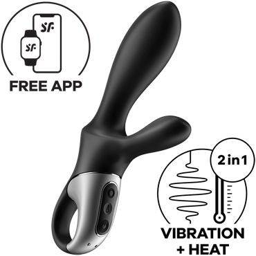 Satisfyer Heat Climax+ Connect App, черный, Анальный вибратор с нагревом и управлением через приложение