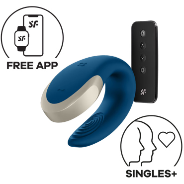 Satisfyer Double Love Connect App, синий