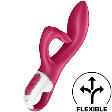 Satisfyer Embrace Me, красный, Подвижный вибратор с клиторальным отростком