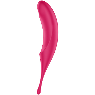 Satisfyer Twirling Pro, красный 20 см - Точечный виброротатор с вакуум-волновой стимуляцией - купить в секс шопе