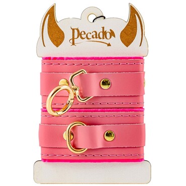 Наручники-браслеты Pecado BDSM, «МИНИ», розовые -  - купить в секс шопе