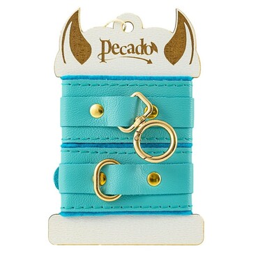 Наручники-браслеты Pecado BDSM, «МИНИ», голубое -  - купить в секс шопе