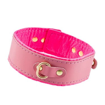 Ошейник Pecado BDSM, двуслойный, розовый