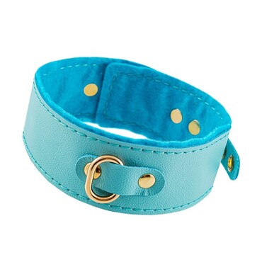 Ошейник Pecado BDSM, двуслойный, голубой