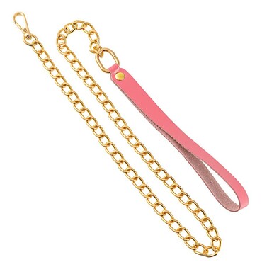 Поводок Pecado BDSM, с карабином для ошейника, розовый