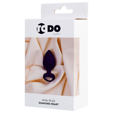 Новинка раздела Секс игрушки - Анальная пробка ToDo by Toyfa Diamond Heart, фиолетовая