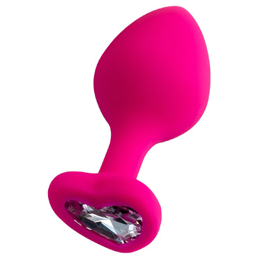 Анальная пробка ToDo by Toyfa Diamond Heart, розовая