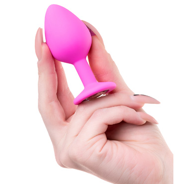 Анальная пробка ToDo by Toyfa Brilliant, розовая, Силиконовая, со стразом в основании и другие товары ToyFa с фото