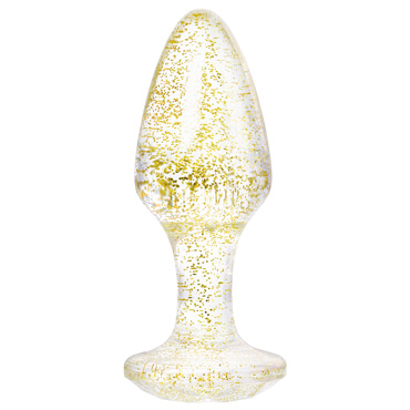 Анальная пробка TOYFA Basic, золотая - фото, отзывы