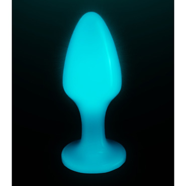 Анальная пробка TOYFA Basic, белая, Из акрила, светящаяся в темноте и другие товары ToyFa с фото