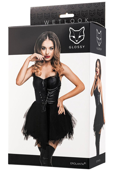 Glossy Elisia, черное, Платье с пышной юбкой и другие товары Erolanta с фото