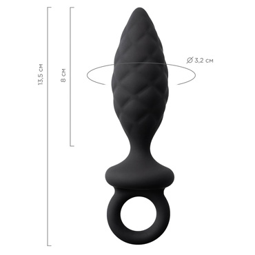 Анальная пробка Erotist Strob M, черная, Из силикона и другие товары Erotist с фото