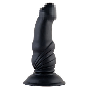 ToyFa Black&Red Анальная втулка, черная, В форме пениса