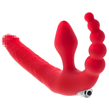 Toyfa Black&Red Strapless Strap-On, красный - фото, отзывы