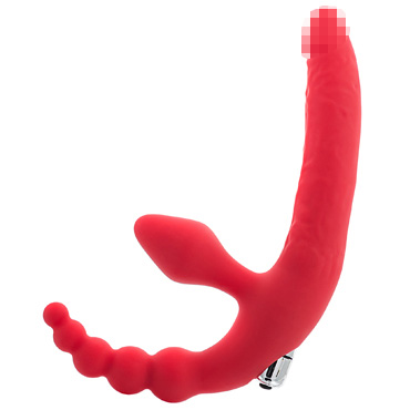 Toyfa Black&Red Strapless Strap-On, красный