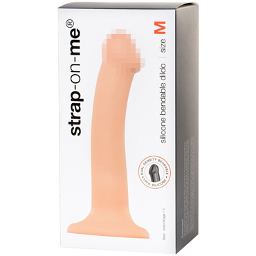 Strap-on-me Silicone Bendable Dildo M, телесный - фото 7