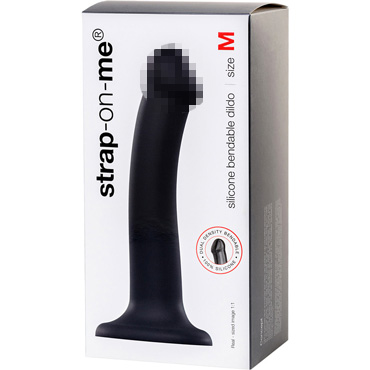 Strap-on-me Silicone Bendable Dildo M, черный - фото 7