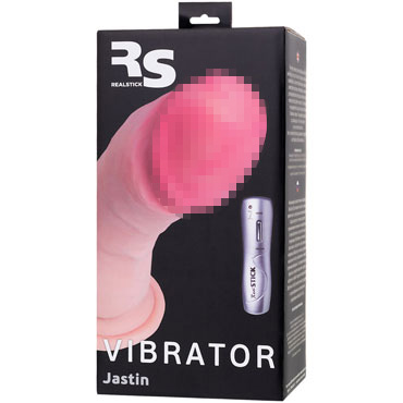 Toyfa RealStick Elite Jastin, телесный - Реалистичный вибратор с пультом ДУ - купить в секс шопе