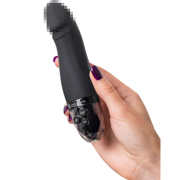 Mystim Real Deal Neal, черный - Вибратор с реалистичной головкой и электростимуляцией - купить в секс шопе