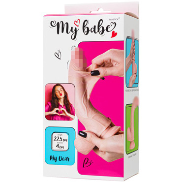 Реалистичный фаллоимитатор My Babe My Dear, TPE, телесный, 22,5 см