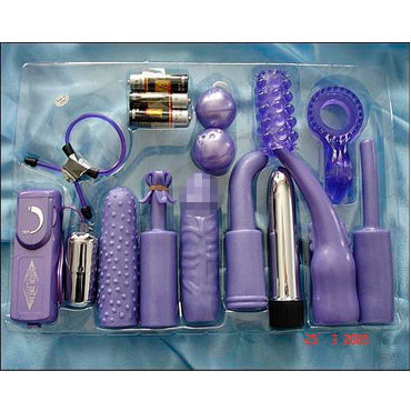 Dream toys вибронабор сиреневый, 3 батарейки в комплекте