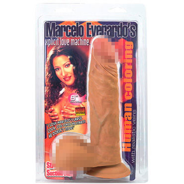 Tonga фаллоимитатор, коричневый, Марцело Эверардо, с мошонкой