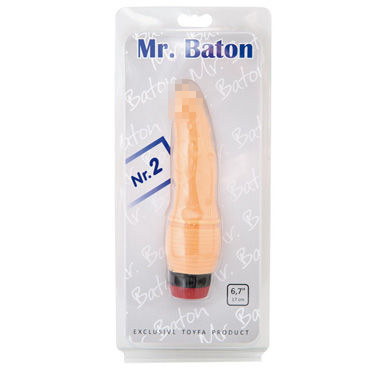 Toyfa Mr.Baton №2, вибратор, 17 см, телесный — фото 1